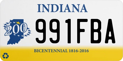 IN license plate 991FBA