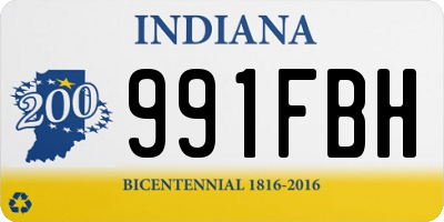 IN license plate 991FBH