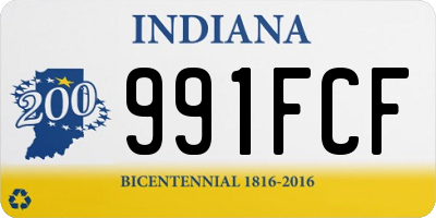 IN license plate 991FCF