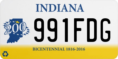 IN license plate 991FDG