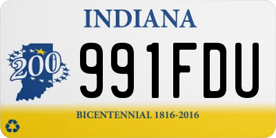 IN license plate 991FDU