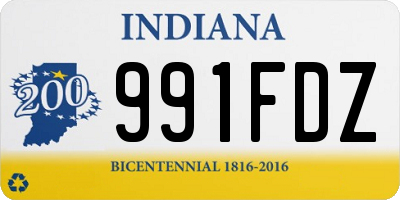 IN license plate 991FDZ