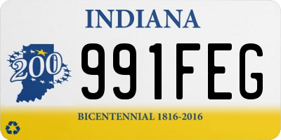 IN license plate 991FEG