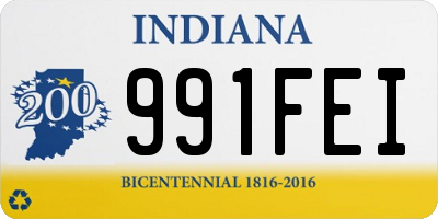 IN license plate 991FEI