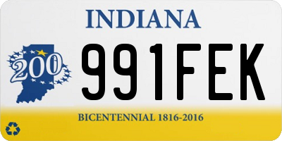 IN license plate 991FEK