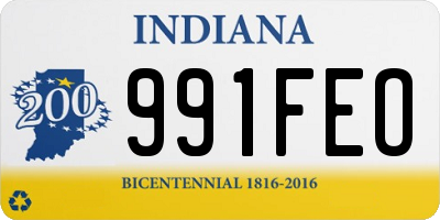 IN license plate 991FEO