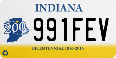 IN license plate 991FEV