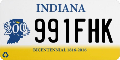 IN license plate 991FHK