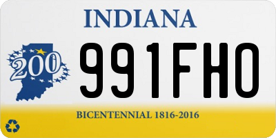 IN license plate 991FHO