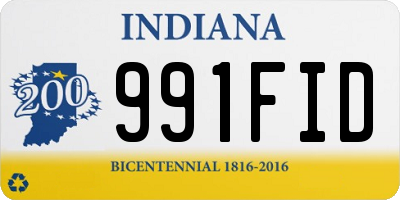 IN license plate 991FID