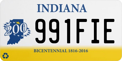 IN license plate 991FIE