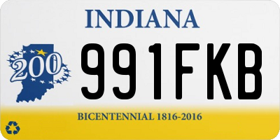 IN license plate 991FKB