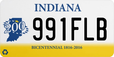 IN license plate 991FLB