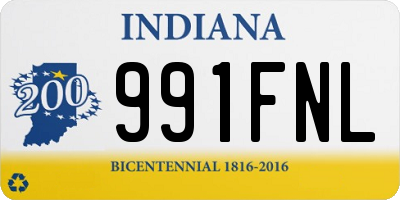 IN license plate 991FNL