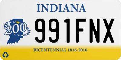 IN license plate 991FNX