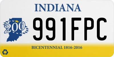 IN license plate 991FPC