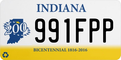 IN license plate 991FPP