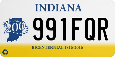 IN license plate 991FQR