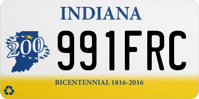 IN license plate 991FRC