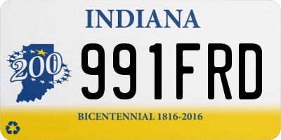 IN license plate 991FRD