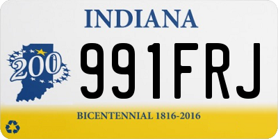 IN license plate 991FRJ