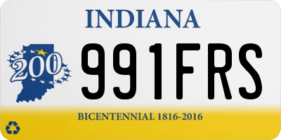 IN license plate 991FRS