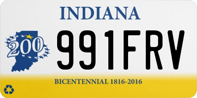 IN license plate 991FRV