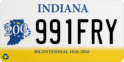 IN license plate 991FRY