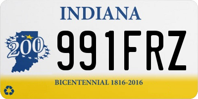 IN license plate 991FRZ