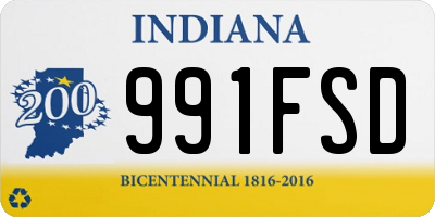 IN license plate 991FSD