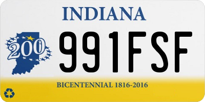 IN license plate 991FSF