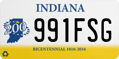 IN license plate 991FSG