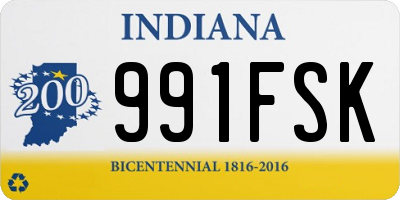 IN license plate 991FSK