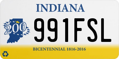 IN license plate 991FSL