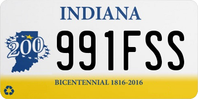 IN license plate 991FSS