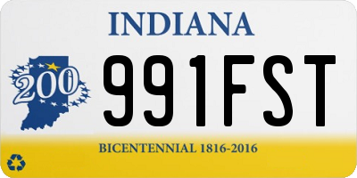 IN license plate 991FST