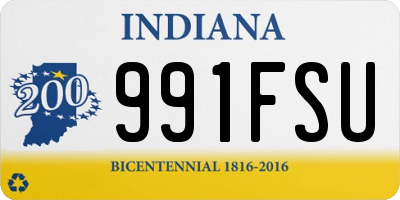IN license plate 991FSU