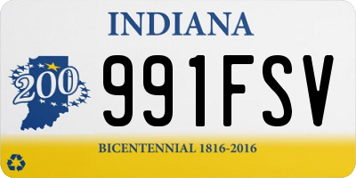 IN license plate 991FSV