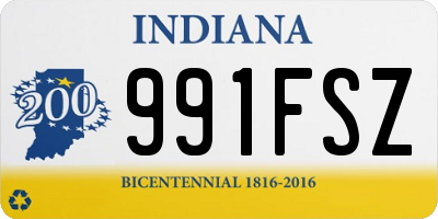 IN license plate 991FSZ