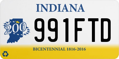 IN license plate 991FTD