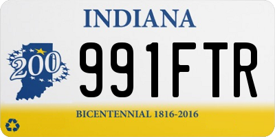 IN license plate 991FTR