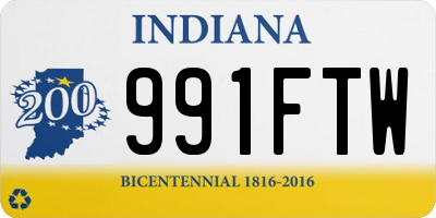 IN license plate 991FTW