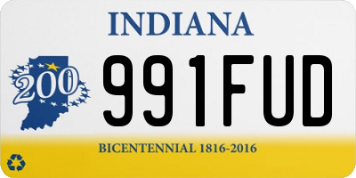 IN license plate 991FUD