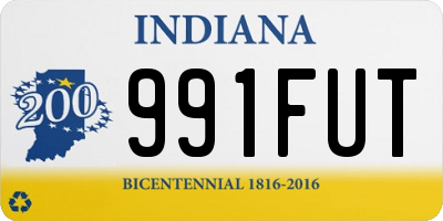 IN license plate 991FUT