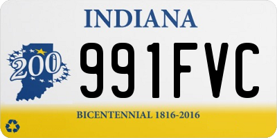 IN license plate 991FVC