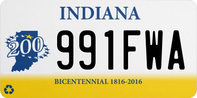 IN license plate 991FWA