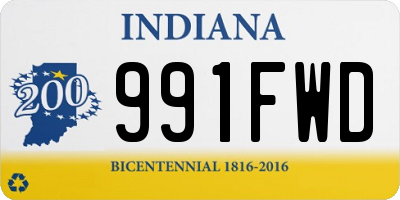 IN license plate 991FWD