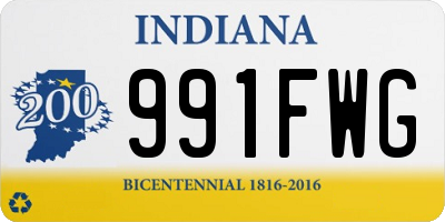 IN license plate 991FWG