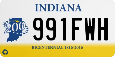 IN license plate 991FWH