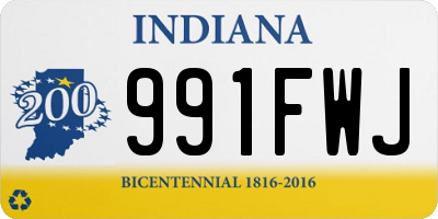 IN license plate 991FWJ